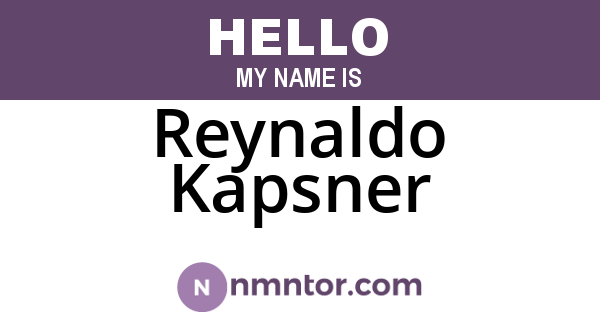 Reynaldo Kapsner
