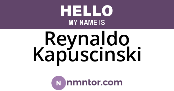 Reynaldo Kapuscinski