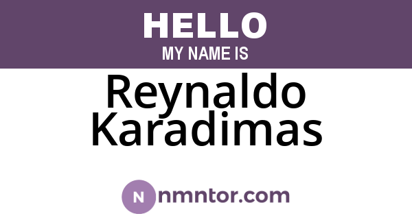 Reynaldo Karadimas