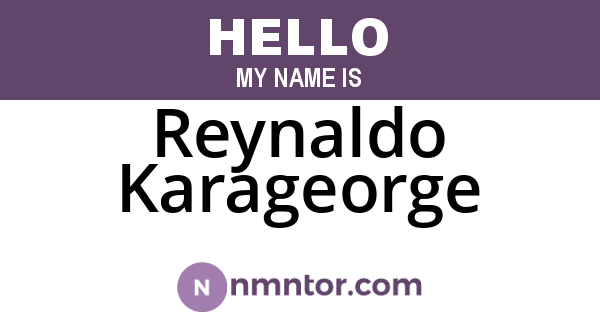 Reynaldo Karageorge