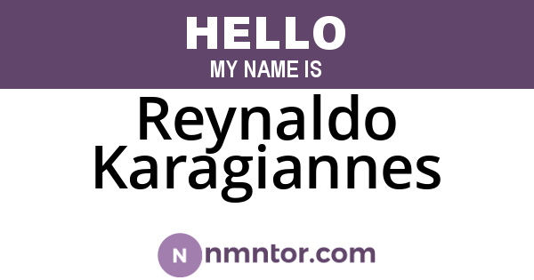 Reynaldo Karagiannes