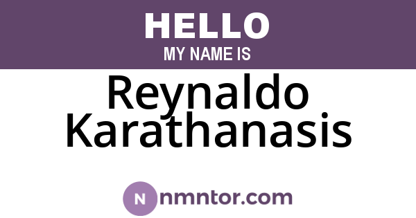 Reynaldo Karathanasis