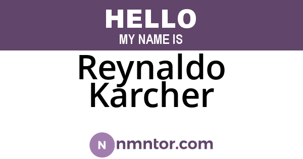 Reynaldo Karcher
