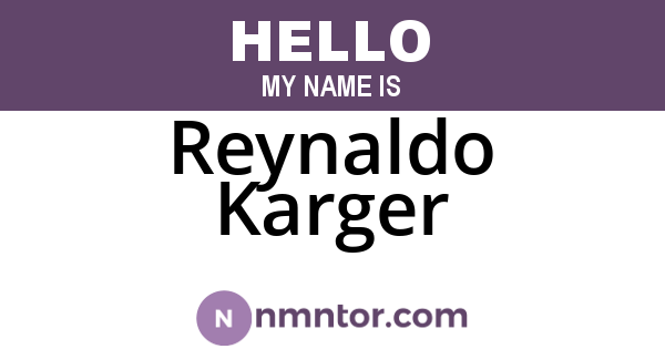 Reynaldo Karger