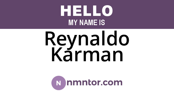Reynaldo Karman