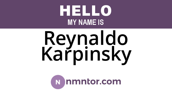 Reynaldo Karpinsky