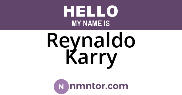 Reynaldo Karry