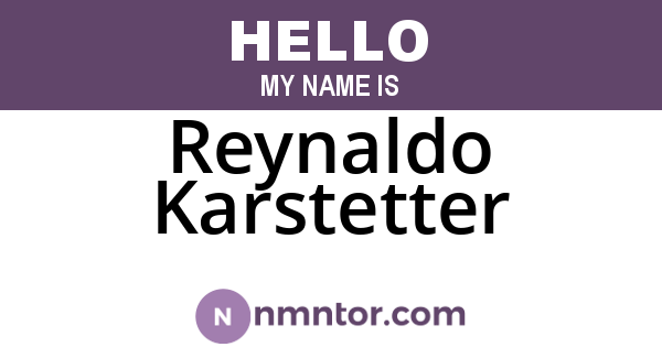 Reynaldo Karstetter