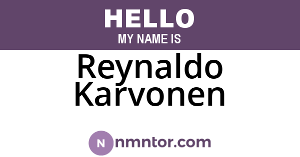Reynaldo Karvonen