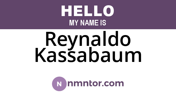 Reynaldo Kassabaum