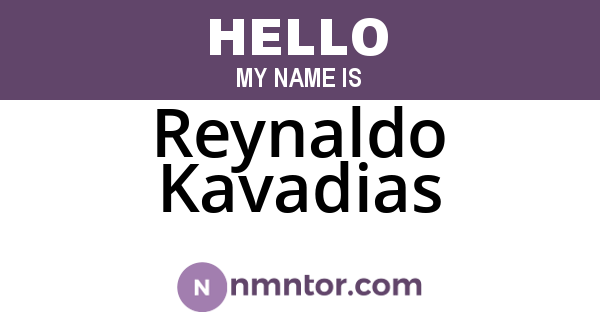 Reynaldo Kavadias