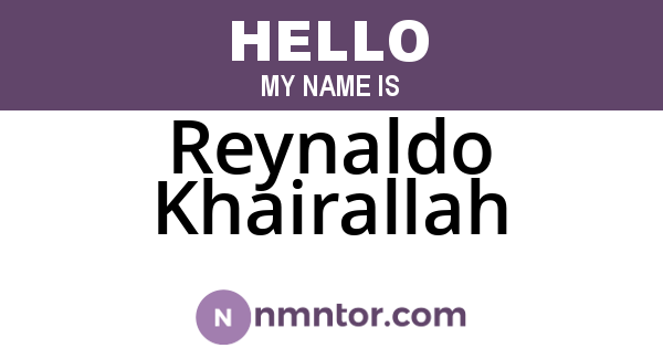 Reynaldo Khairallah