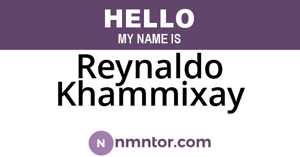 Reynaldo Khammixay