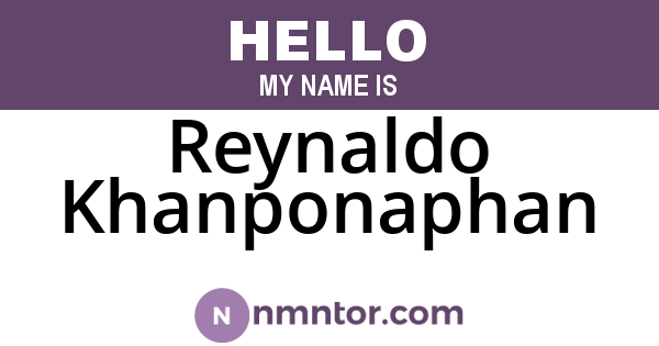 Reynaldo Khanponaphan