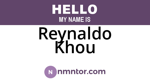 Reynaldo Khou