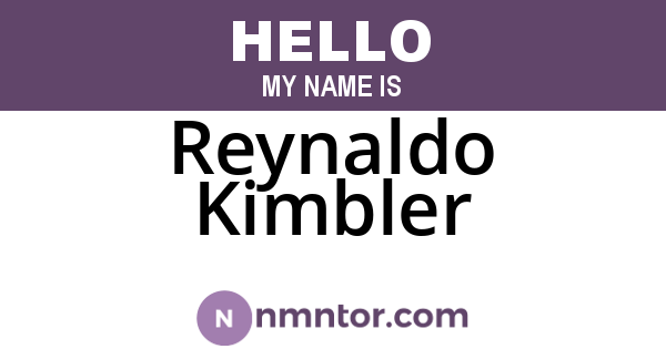 Reynaldo Kimbler