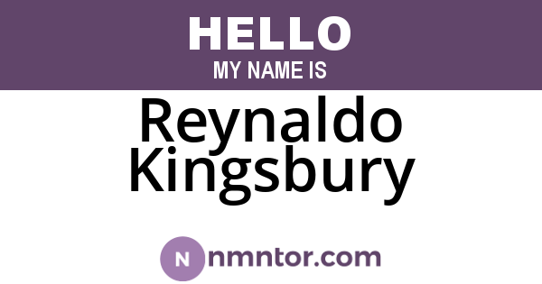 Reynaldo Kingsbury
