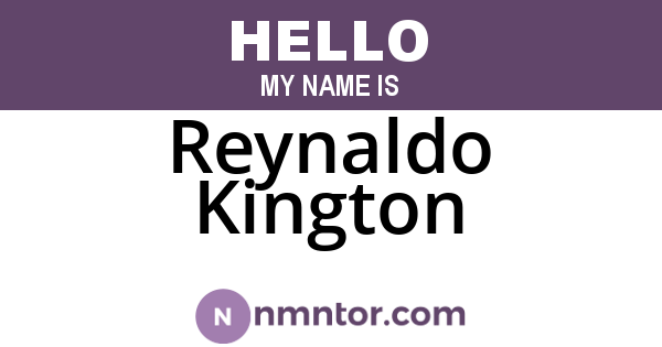Reynaldo Kington