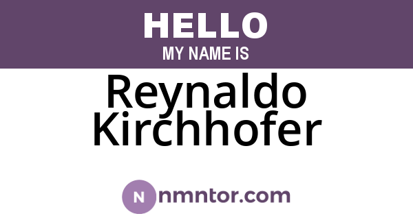 Reynaldo Kirchhofer
