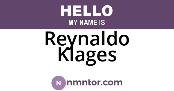 Reynaldo Klages