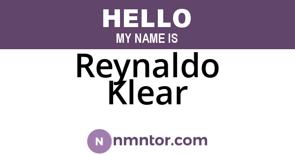 Reynaldo Klear