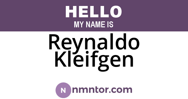 Reynaldo Kleifgen