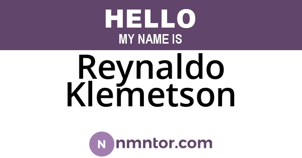 Reynaldo Klemetson