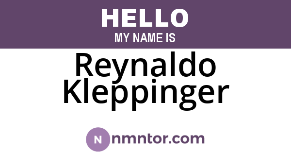 Reynaldo Kleppinger