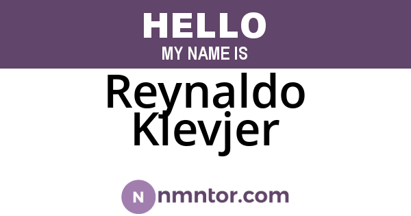 Reynaldo Klevjer