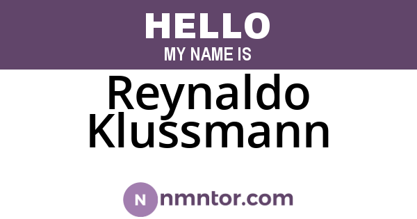Reynaldo Klussmann