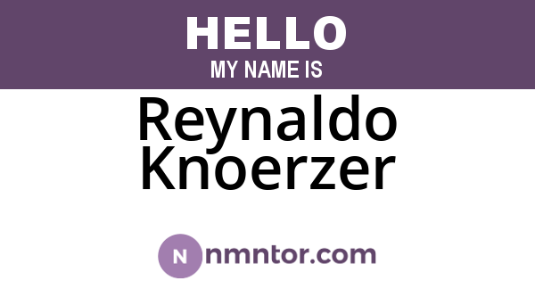 Reynaldo Knoerzer
