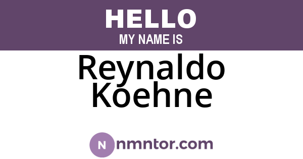 Reynaldo Koehne