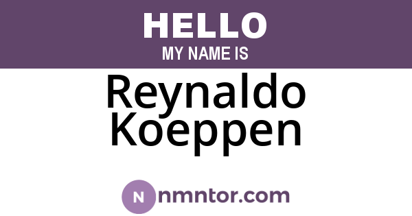 Reynaldo Koeppen