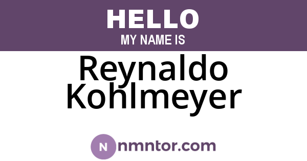 Reynaldo Kohlmeyer