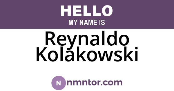 Reynaldo Kolakowski