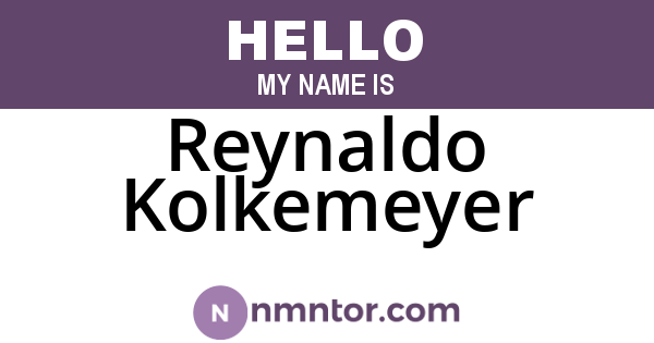 Reynaldo Kolkemeyer