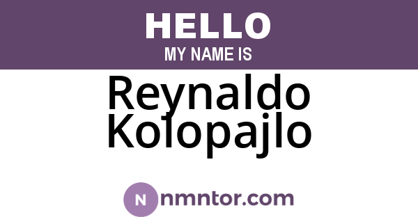 Reynaldo Kolopajlo