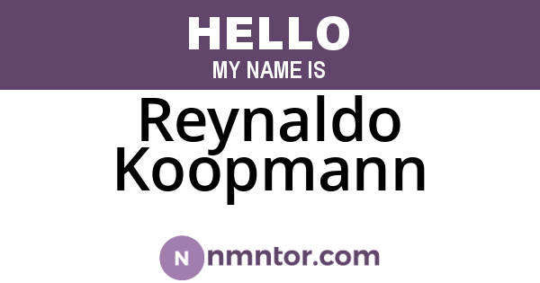 Reynaldo Koopmann