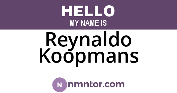 Reynaldo Koopmans