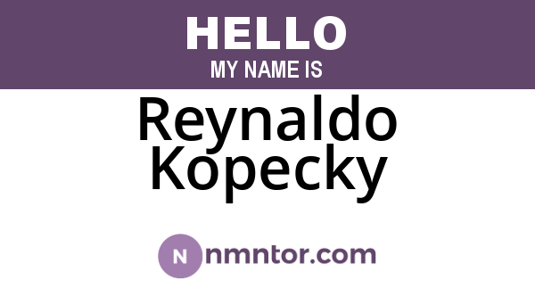 Reynaldo Kopecky