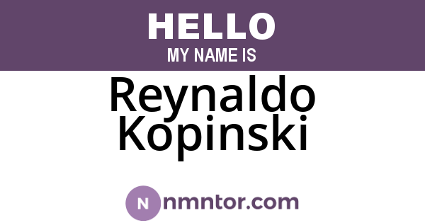 Reynaldo Kopinski