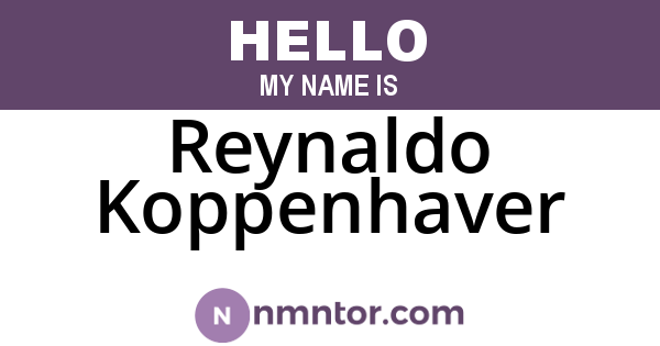 Reynaldo Koppenhaver