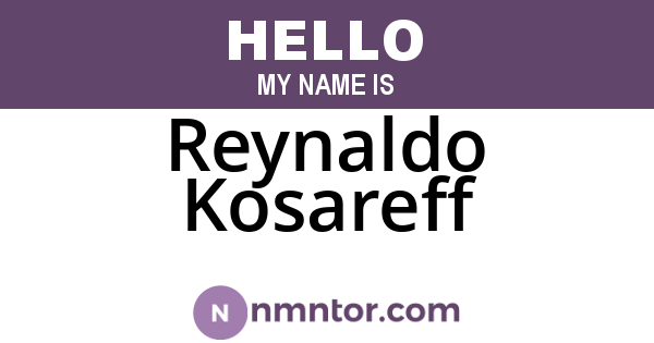 Reynaldo Kosareff