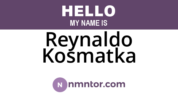 Reynaldo Kosmatka
