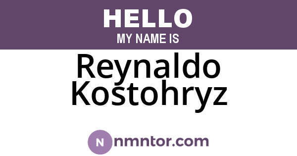Reynaldo Kostohryz