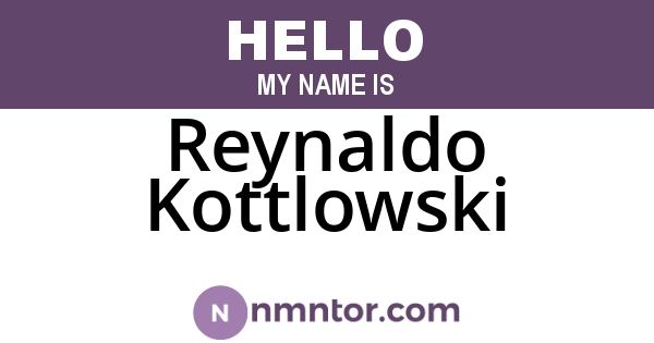 Reynaldo Kottlowski