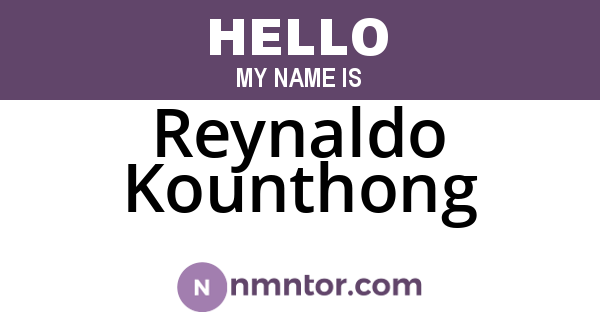 Reynaldo Kounthong