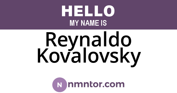 Reynaldo Kovalovsky