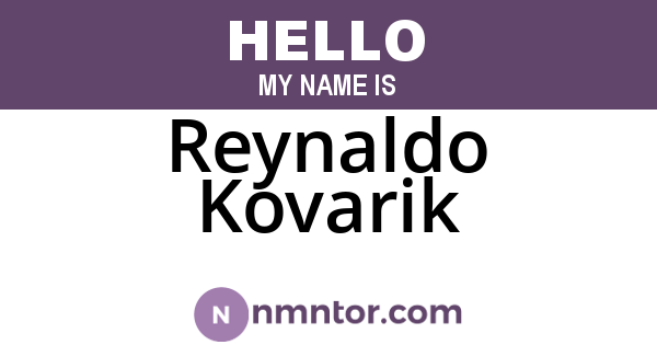 Reynaldo Kovarik