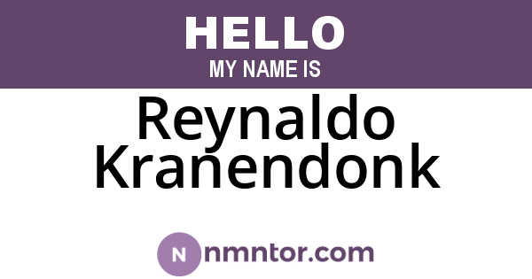 Reynaldo Kranendonk